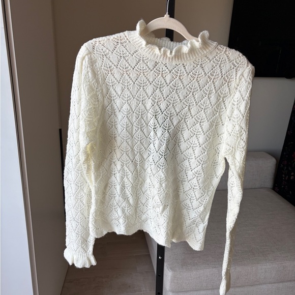 Farm Rio: Elegant White Lace Women's Top / Blouse - Picture 9 of 13